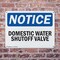 Signmission Domestic Water Shutoff Valve, 14 in W x Rectangle, Plastic OS-2PACK-NS-P-1014-L-11454 - alternate 7